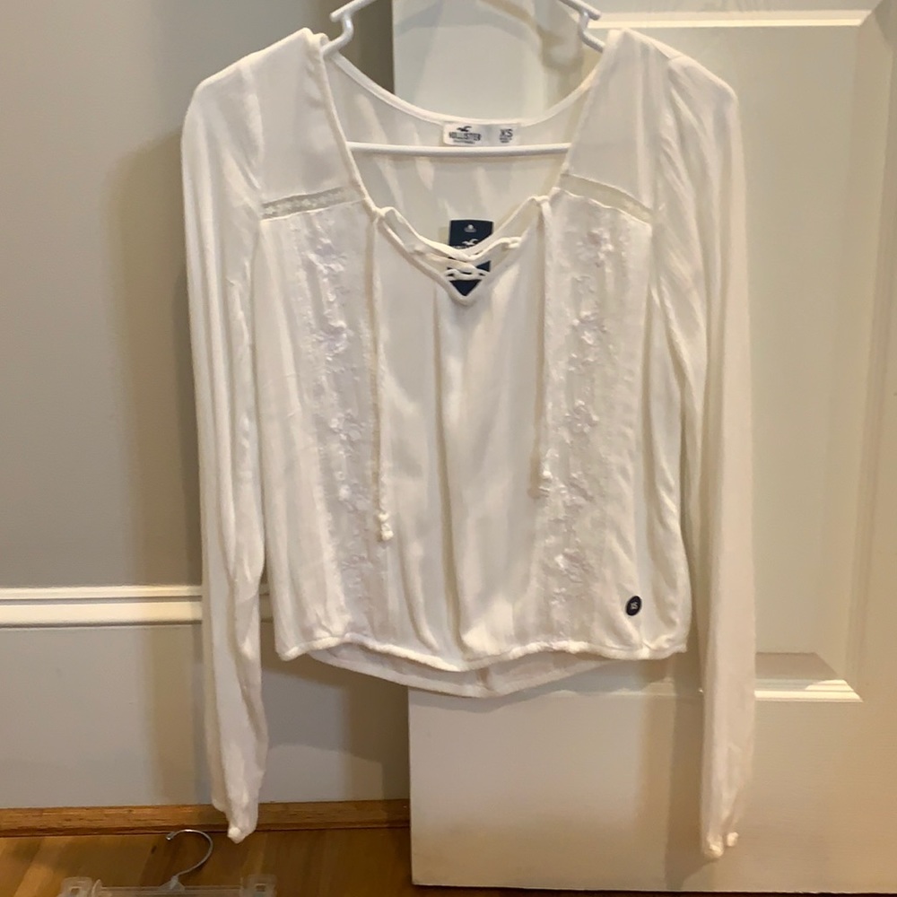 White Hollister Blouse, Never Worn